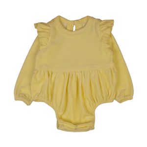 Yellow Ruffled Baby Bodysuit