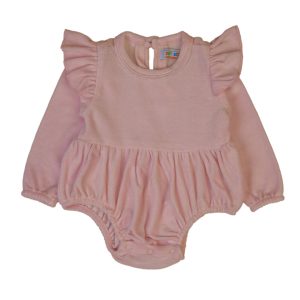 Pink Ruffled Baby Bodysuit
