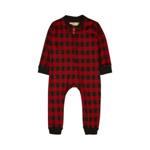 Red Plaid Baby Onesie