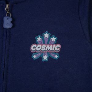 Kids Hoodie - Cosmic Design in Navy Blue