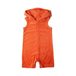 Orange Hooded Baby Romper