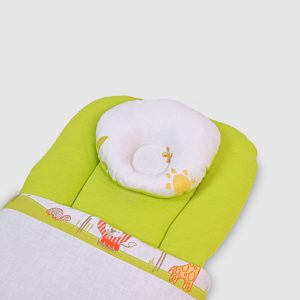 Lime Green Baby Carry Nest with Safari Print - Lime Green, 0-3 Months