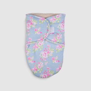 Floral Blue Baby Swaddle