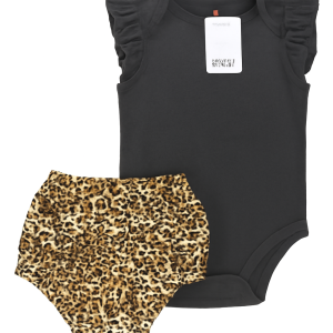 Bodysuit 2 Pc Set Black Infant
