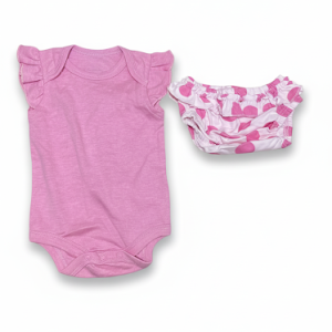 Bodysuit 2 Pc Set Lt Pink Infant