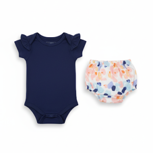 Bodysuit 2 Pc Set Navy Infant