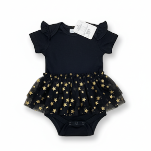 Bodysuit With Frill Black Infant