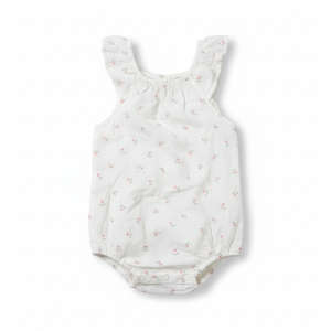 Bodysuit Yolk Sleeve Pink Flower Infant