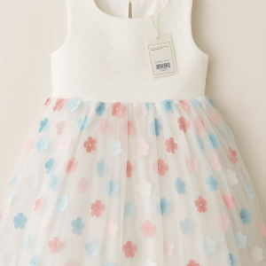 Frock bow style multi flower toddler
