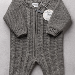 Romper Front Zip Grey Infant