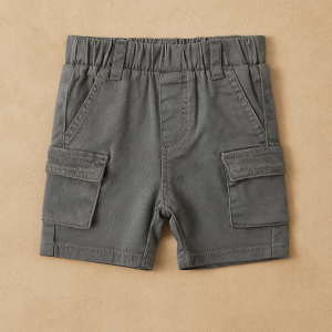 Short Twill Side Pocket Lt Grey Infant