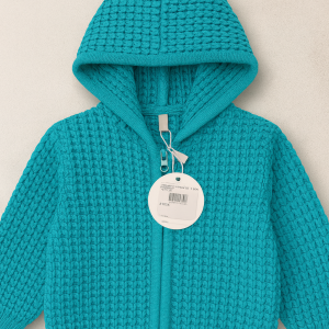 Sweater Cross Stich Turqoise Toddler