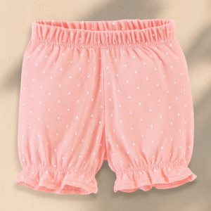Short Elastic Bottom Girls B.pink Polka Infant