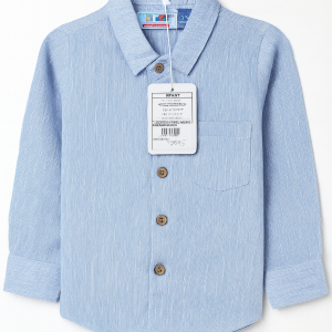 Shirt Front Pocket Boys Blue Check Infant