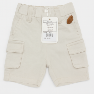 Short Twill Side Pocket Off White Infant