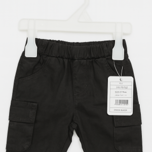 SHORT TWILL SIDE POCKET BLACK INFANT