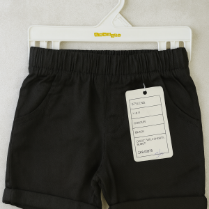 SHORTS DENIM TWILL BLACK INFANT