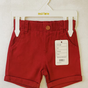 SHORTS DENIM TWILL MAROON INFANT