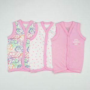 VEST PK3 NB B.PINK BLOOMING