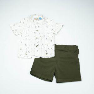 BODYSUIT FANCY WITH PLEATS BROWN INFANT