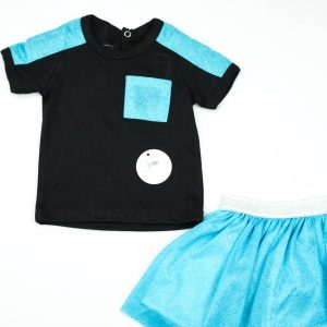 SUIT 2 PC WITH SKIRTS BLACK INFANT