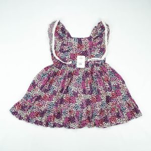 FROCK RUFFLE SLEEVE PURPLE FLOWER TODDLER