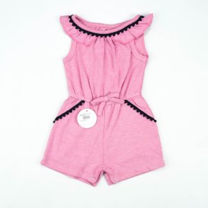 ROMPER SLEEVELESS FRILL LT PINK INFANT