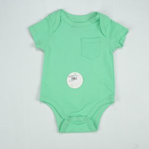 Bodysuit Front Pocket Lt Green Infant