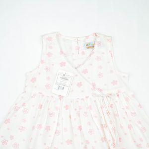 FROCK MOCK NECK PINK FLOWER INFANT