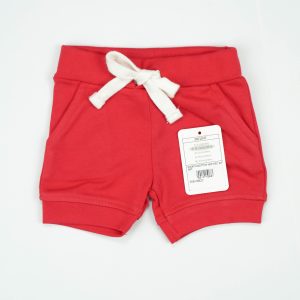 Shorts Bottom Hem Red Infant