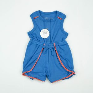 JUMPSUIT BLUE WITH LACE INFANT
