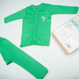 NIGHT SUIT 0-3M D.GREEN HELLO DINO