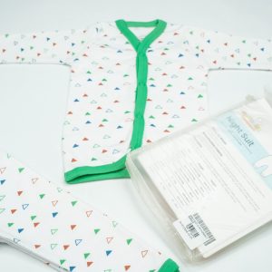 NIGHT SUIT 0-3M D.GREEN TRIANGLE