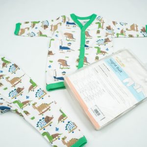 NIGHT SUIT NB D.GREEN DINOS