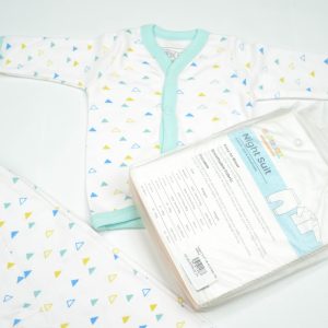 NIGHT SUIT NB MUSTARD TRIANGLE