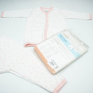 NIGHT SUIT 6-12M PEACH HEART