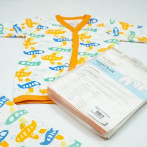 NIGHT SUIT 6-12M MUSTARD PLANES