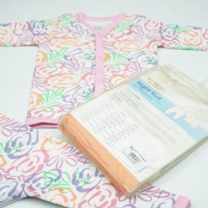 NIGHT SUIT 0-3M B.PINK FLOWERS