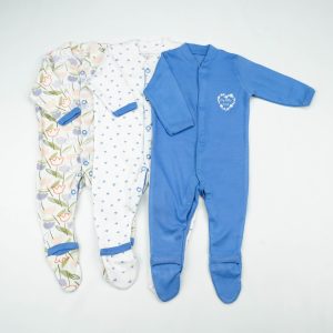 SLEEP SUIT PK3 NB LILAC BLOOMING