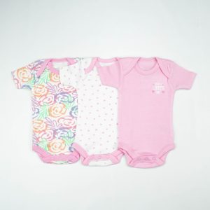 BODY SUIT PK3 NB B.PINK FLORAL