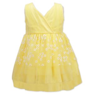 Frock Plate Sleeves Yellow Toddler