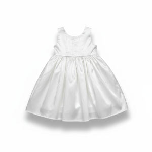 Frock Pleated Belt White Toddler