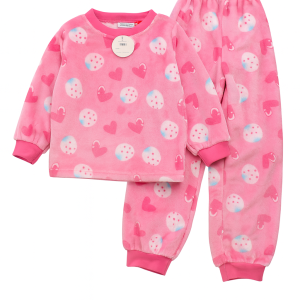 Night Suit Fleeces Pink Hearts