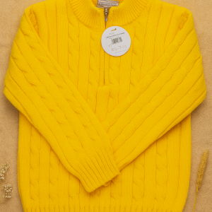 Sweater front zip yellow infant