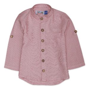Shirt Front Pocket Boys Red Check Infant