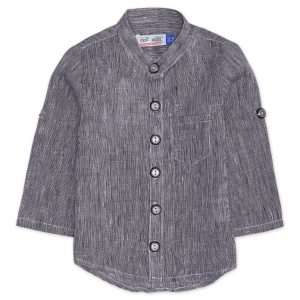 Shirt Front Pocket Boys Black Check Infant