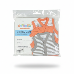 Vest Pk3 Nb Peach  Elephant