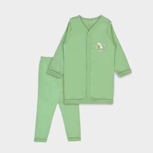 Baby Pajama Set - Solid Light Green - Light Green / Newbron