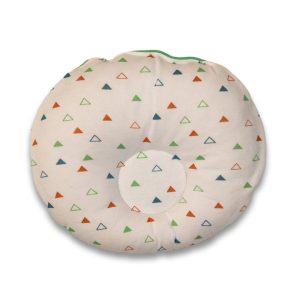 Baby Pillow - Triangle Print - White / Newbron