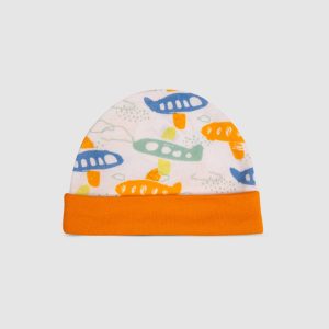 Baby Cap Unique Design Soft Comfortable Cotton Infant Clothing Accessory   Variation 1 - Orange / Newborn